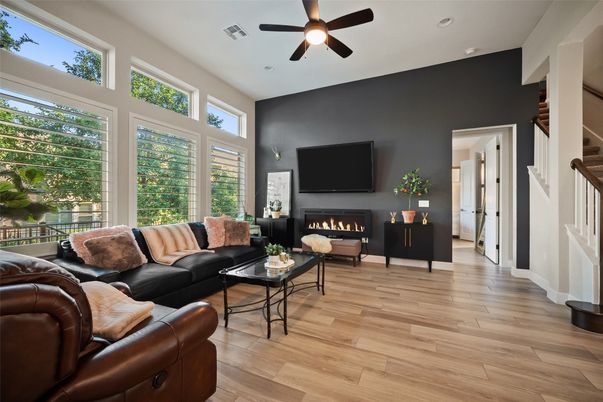 Fireplace, Interior, Living room, Wood Texture Flooring