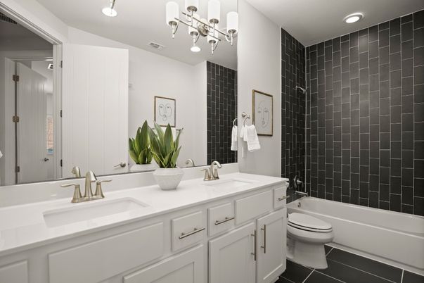 Bathroom, Dual Sink Vanities, Interior, Recessed Lighting