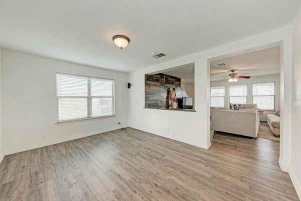 Interior, Living room, Stone Walls, Wood Texture Flooring