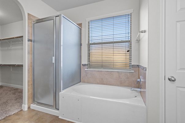 Bathroom, Glass Shower, Interior, Wood Texture Flooring