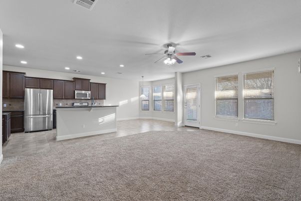 Empty room, Interior, Kitchen, Recessed Lighting