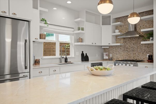 Interior, Kitchen, Pendant Lights, Recessed Lighting, Stainless Steel Appliances