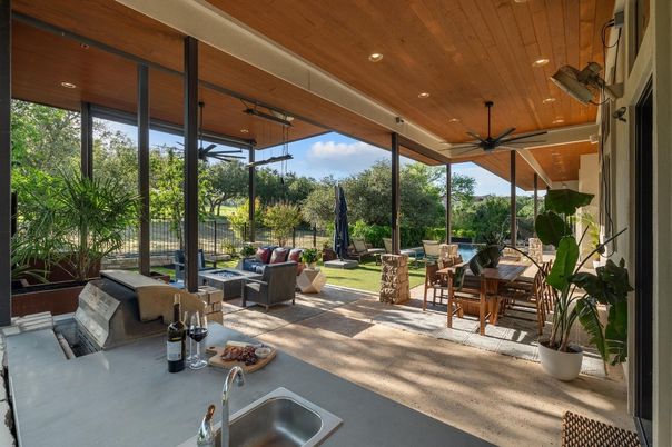Dining room, Interior, Living room, Recessed Lighting, Sun Room