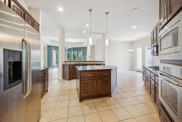 Interior, Kitchen, Pendant Lights, Recessed Lighting, Stainless Steel Appliances