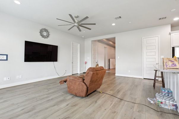 Interior, Recessed Lighting, Wood Texture Flooring