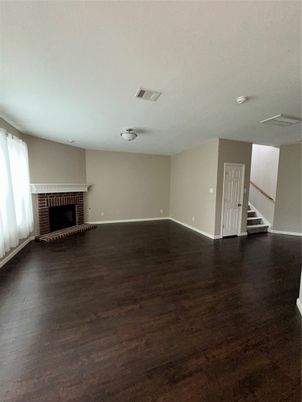 Empty room, Fireplace, Interior, Wood Texture Flooring