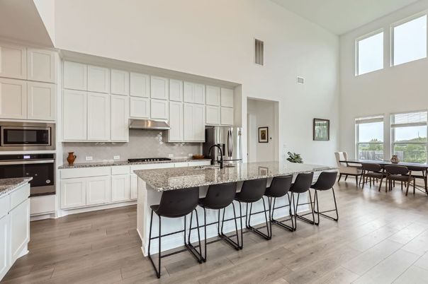 Dining room, Interior, Kitchen, Stainless Steel Appliances, Wood Texture Flooring