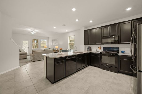 Interior, Kitchen, Living room, Recessed Lighting