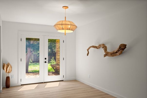 Interior, Pendant Lights, Wood Texture Flooring