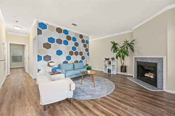 Fireplace, Interior, Living room, Wood Texture Flooring