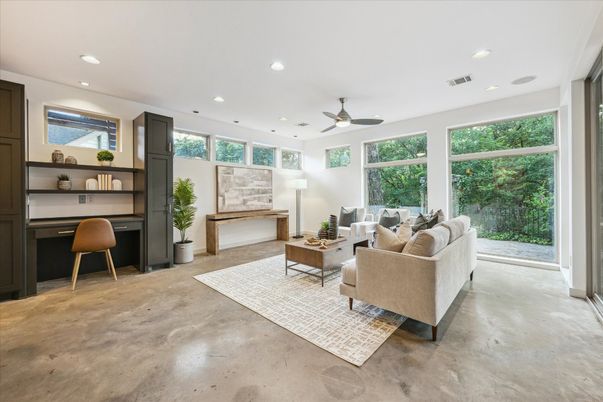 Home Office, Interior, Living room, Recessed Lighting