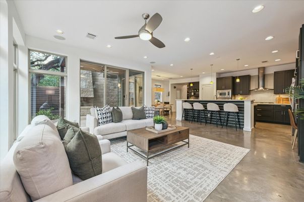 Interior, Kitchen, Living room, Pendant Lights, Recessed Lighting
