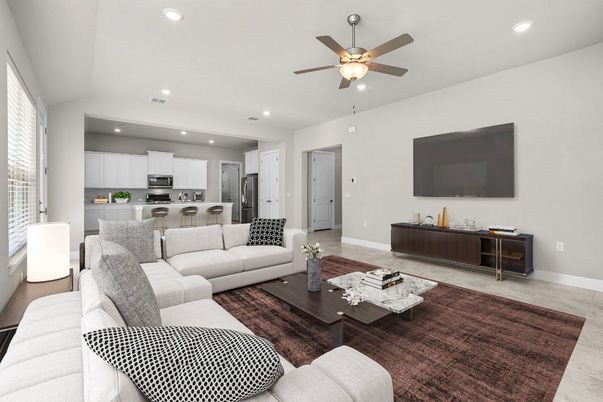 Interior, Kitchen, Living room, Recessed Lighting, Stainless Steel Appliances