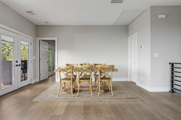 Dining room, Interior, Wood Texture Flooring