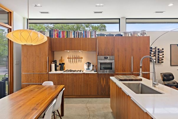 Interior, Kitchen, Recessed Lighting, Stainless Steel Appliances