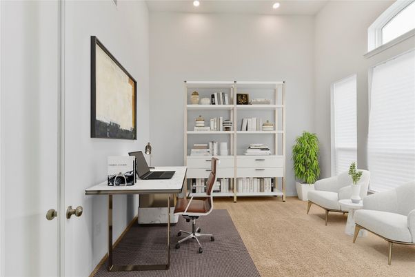 Home Office, Interior, Recessed Lighting