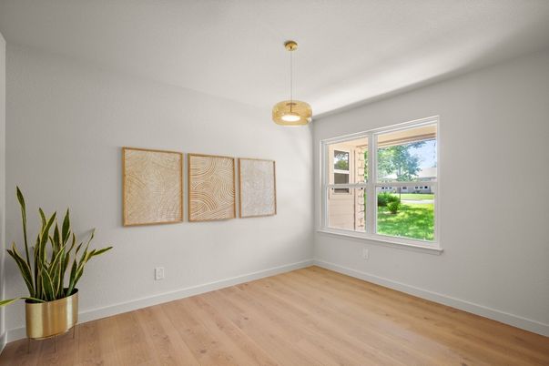 Empty room, Interior, Pendant Lights, Wood Texture Flooring