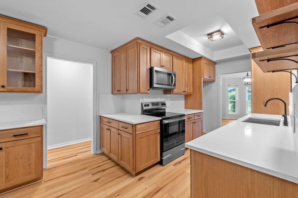 Interior, Kitchen, Wood Texture Flooring
