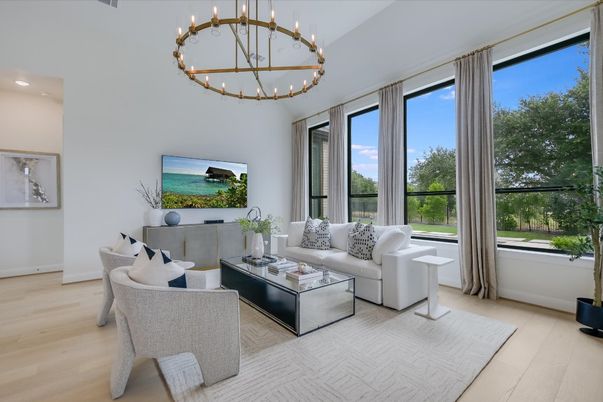 Chandelier, Interior, Living room, Pendant Lights, Recessed Lighting, Wood Texture Flooring