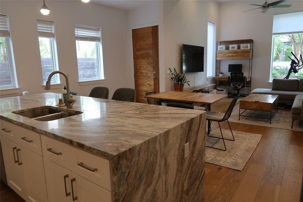 Interior, Kitchen, Living room, Wood Texture Flooring