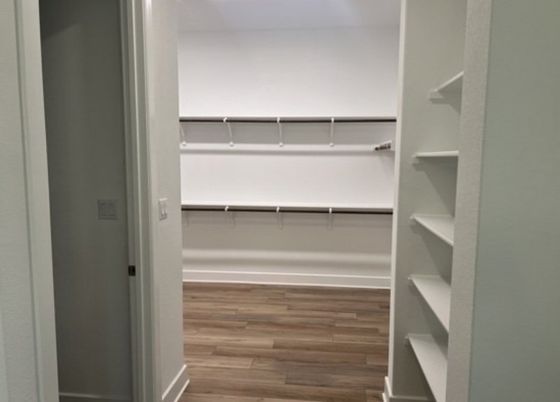 Interior, Walk-in Closets, Wood Texture Flooring