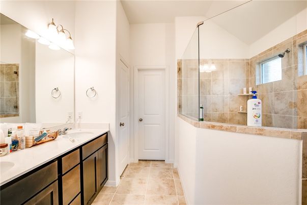 Bathroom, Dual Sink Vanities, Glass Shower, Interior