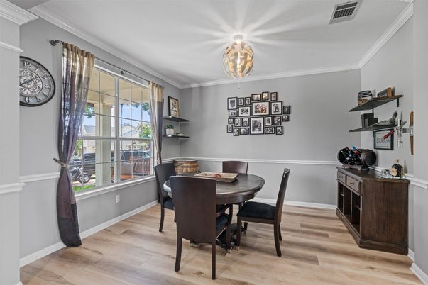 Dining room, Interior, Wood Texture Flooring