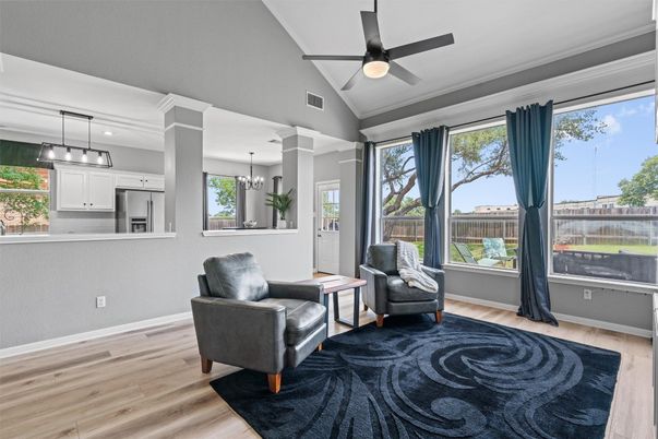 Chandelier, Interior, Kitchen, Pendant Lights, Recessed Lighting, Wood Texture Flooring
