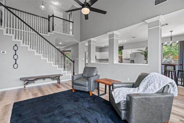 Chandelier, Interior, Pendant Lights, Recessed Lighting, Wood Texture Flooring