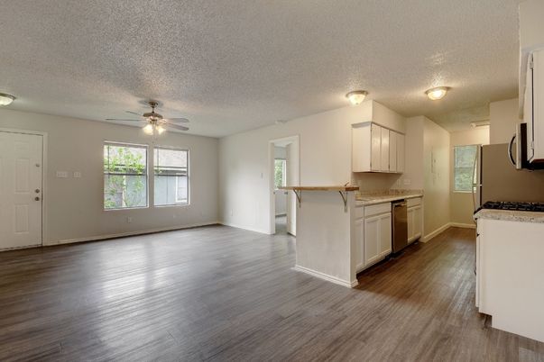 Empty room, Interior, Kitchen, Wood Texture Flooring