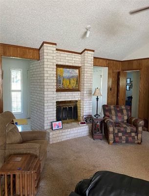 Fireplace, Interior, Living room, Stone Walls, Wooden Walls