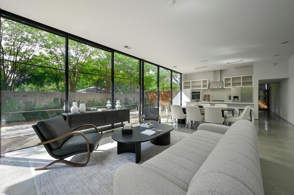 Dining room, Interior, Kitchen, Living room, Recessed Lighting