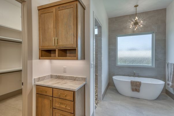 Bathroom, Free Standing Baths, Interior, Pendant Lights