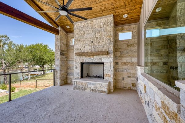 Exterior, Fireplace, Stone Walls