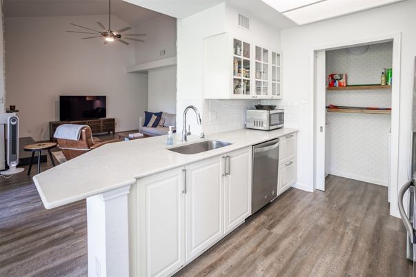 Interior, Kitchen, Wood Texture Flooring