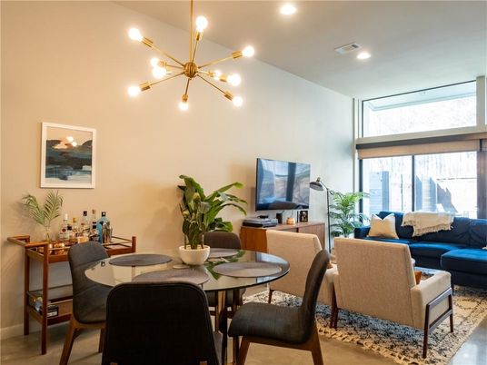 Dining room, Interior, Living room, Pendant Lights, Recessed Lighting