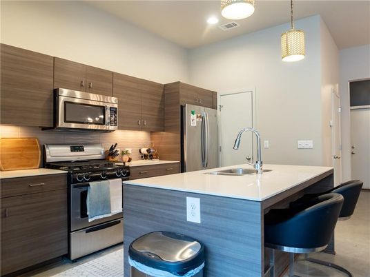 Interior, Kitchen, Pendant Lights, Recessed Lighting, Stainless Steel Appliances
