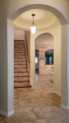 Interior, Pendant Lights, Stone Walls