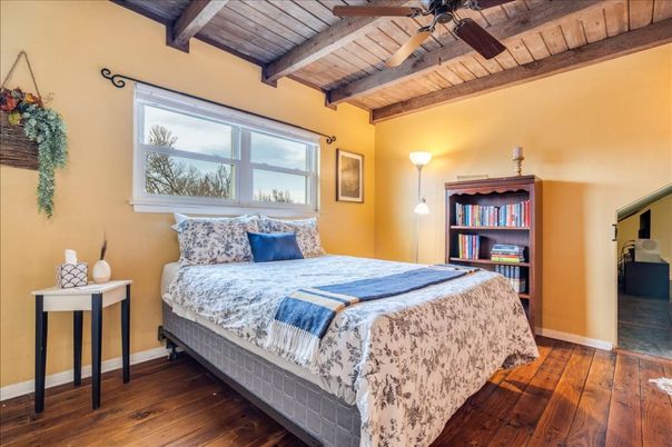 Bedroom, Interior, Wooden Beams, Wooden Ceilings, Wood Texture Flooring