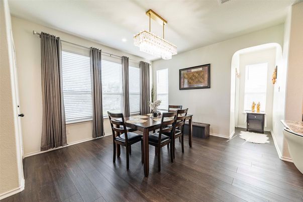Chandelier, Dining room, Interior, Wood Texture Flooring