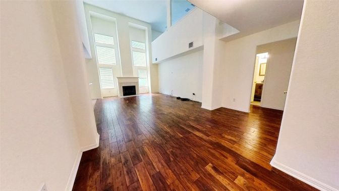 Empty room, Fireplace, Interior, Wood Texture Flooring