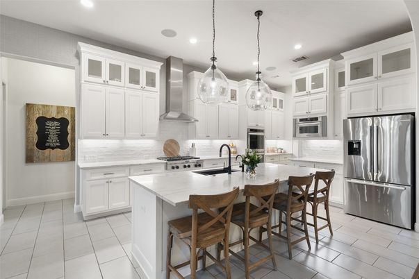 Interior, Kitchen, Pendant Lights, Recessed Lighting, Stainless Steel Appliances
