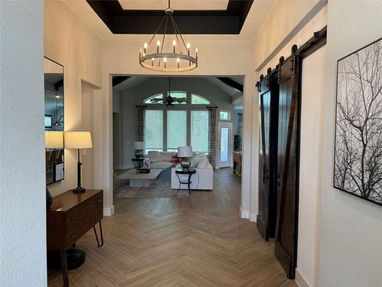 Chandelier, Interior, Living room, Pendant Lights, Wood Texture Flooring