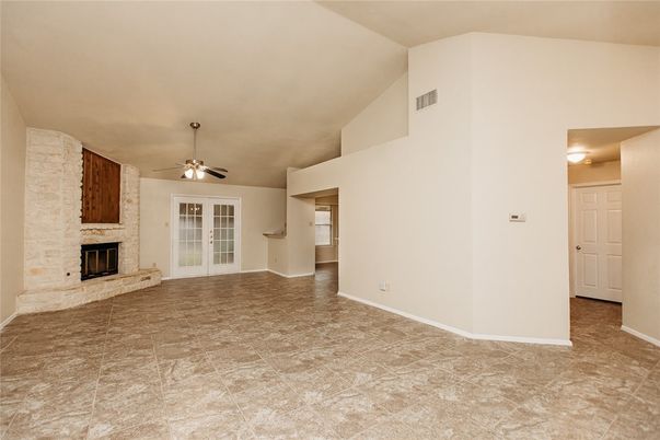 Empty room, Fireplace, Interior