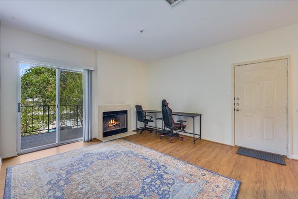 Fireplace, Interior, Wood Texture Flooring