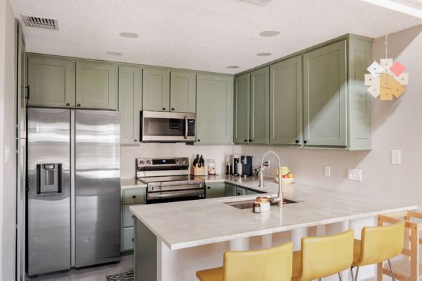 Interior, Kitchen, Recessed Lighting, Stainless Steel Appliances