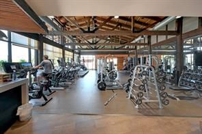 Fitness Equipment, Gym, Interior, Wooden Beams, Wooden Ceilings