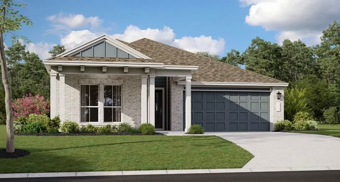 Attached, Exterior, Facade, Brick Traditional