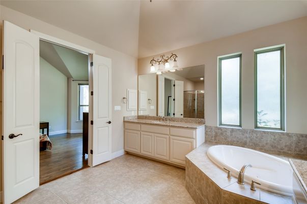 Bathroom, Dual Sink Vanities, Interior, Wood Texture Flooring