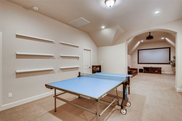 Game Room, Interior, Projection Screen, Recessed Lighting